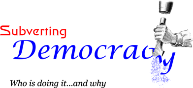 Subverting Democracy Lettering